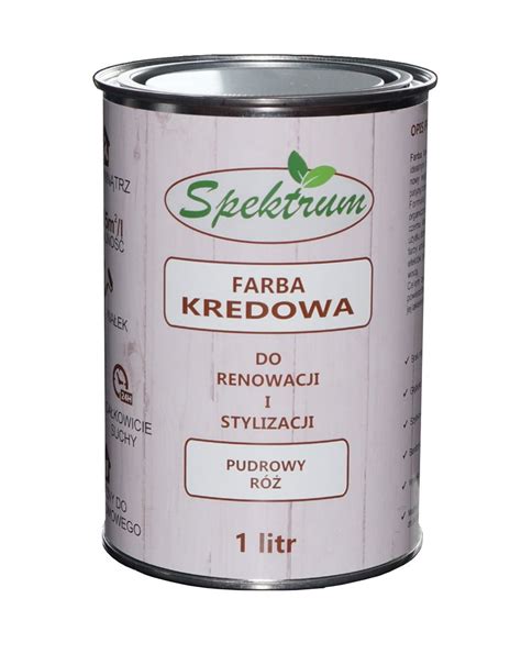 Farba kredowa do drewna renowacji mebli SPEKTRUM 1 litr Pudrowy róż