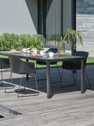 Langet L Table Sandved Chaises Noir Jysk