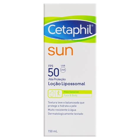 PROTETOR SOLAR LOÇÃO LIPOSSOMAL CORPO E ROSTO FPS 50 CETAPHIL SUN CAIXA