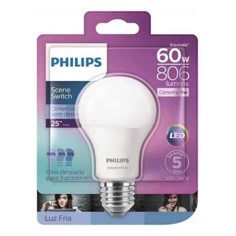 Elétrica Santa Ifigênia Materiais Elétricos Lâmpada Led Bulbo 8w Bivolt Philips