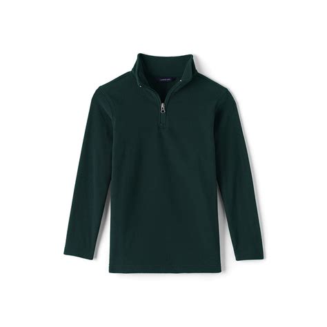 Lands' End School Uniform Boys Lightweight Fleece Half-zip