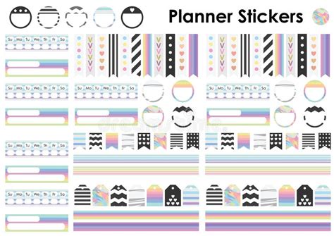 Planner Stickers Stock Illustrations Planner Stickers Stock