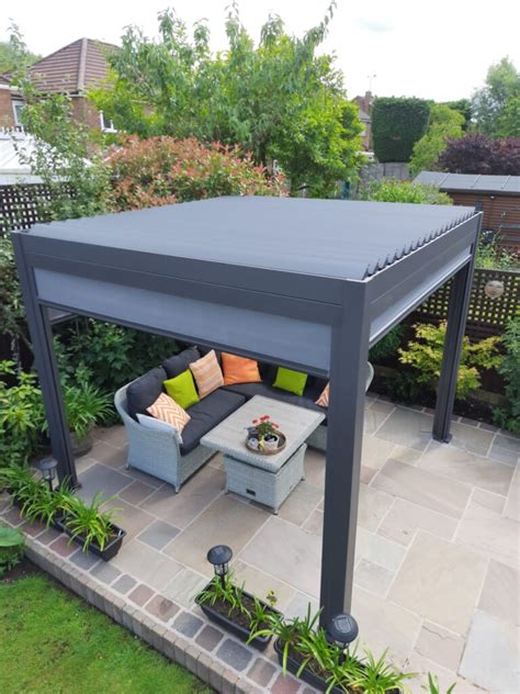 Nova Titan M X M Square Aluminium Pergola Grey Crownhill