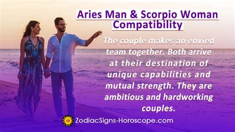 白羊座男人和天蝎座女人在爱情和亲密方面的兼容性 Zodiacsigns