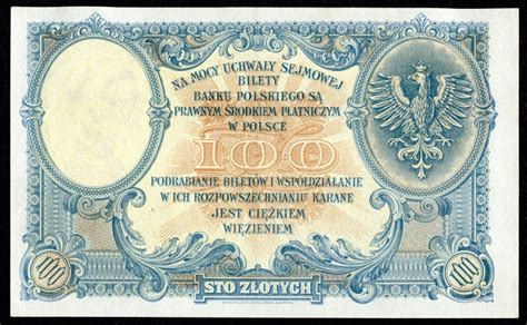 Poland 100 Zlotych Banknote 1919 Tadeusz Kosciuszkoworld Banknotes