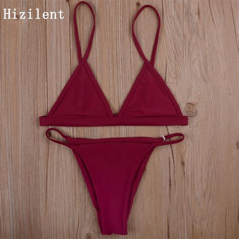 Aliexpress Buy Women Bikini Set Sexy Brazilian Bikini Solid