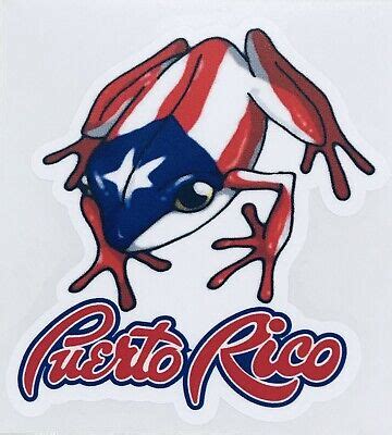 PUERTO RICO BORICUA FROG COQUÍ FLAG COLORS Decal Sticker Easy to