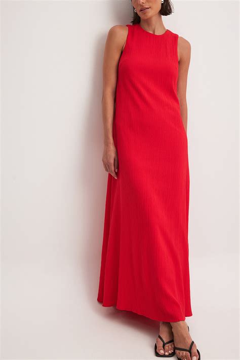 Structured Maxi Dress Red Na Kd