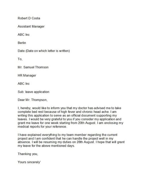 Sample Leave Of Absence Letter To Employee Database Letter Template