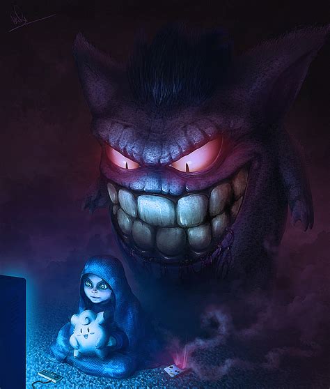 Creepy Gengar By Facu Moreno On Deviantart