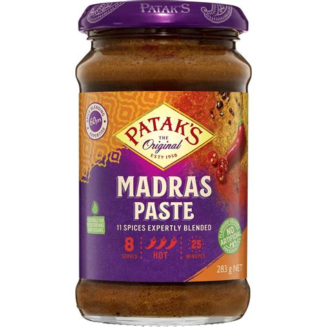 Patak S Paste Curry Madras G Woolworths