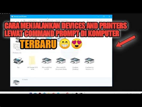 CARA MENJALANKAN DEVICES AND PRINTERS LEWAT COMMAND PROMPT CMD DI