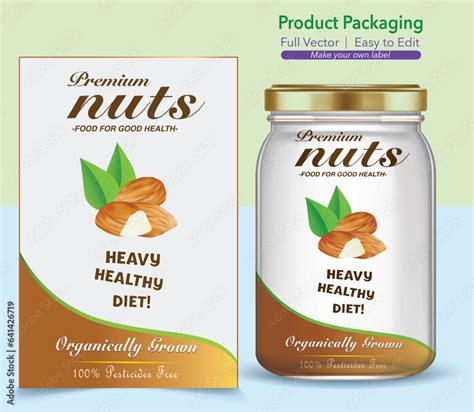 Honey Nuts Packaging Honey Label Nuts Bottle Label Bottle Sticker