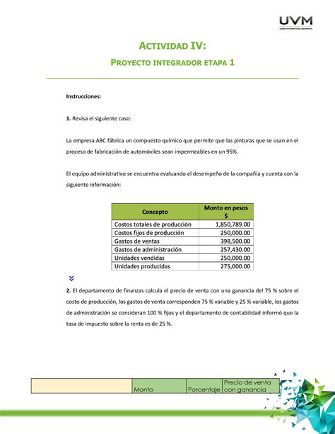 Proyecto Integrador Contabilidad Admon Actividad Iv Proyecto