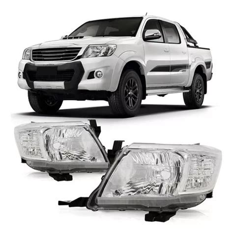 Farol Hilux Sr Srv 2012 2013 2014 2015 Máscara Cromada Frete grátis