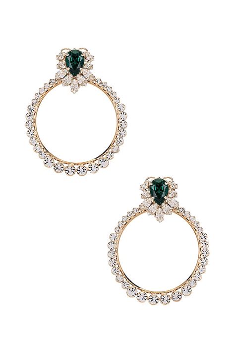 Anton Heunis Boucles D Oreilles Cr Ole En Green Gold Revolve