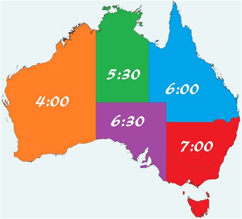 Time Zones Map For Australia Images