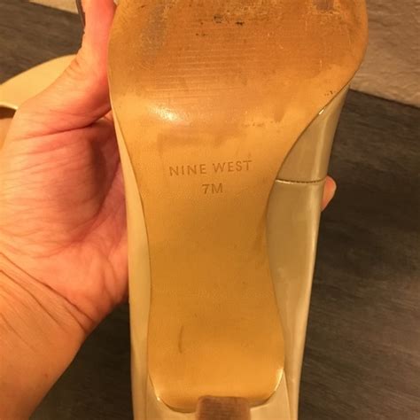 Nine West Shoes Nine West Patent Leather Nude Baby Doll Heels Poshmark