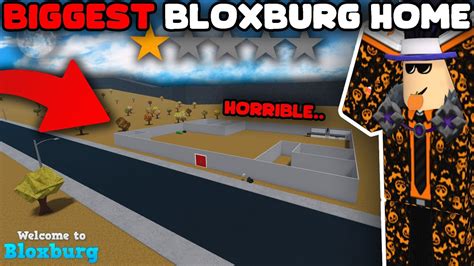 I Decided To Try And Build The BIGGEST Bloxburg House In Roblox