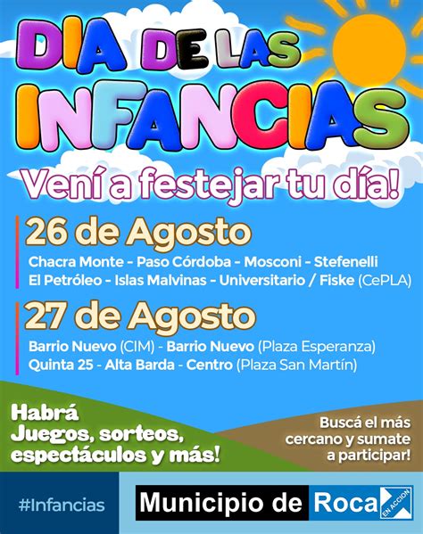 Se Acerca El Festejo Por El DÍa De Las Infancias Municipio General Roca