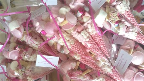 20 X Pink Pre Filled Sweet Cones Party Bags Favours Etsy