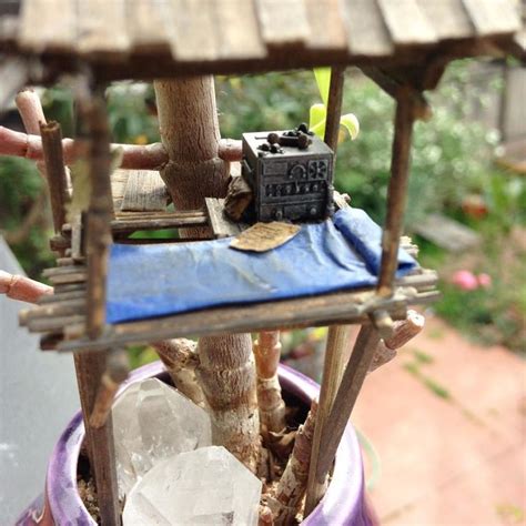 Tiny Treehouses Sprout Up Around Potted House Plants Tree House