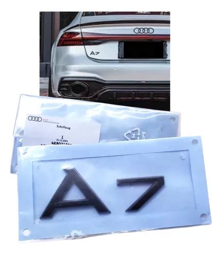 Emblema Cajuela Audi A7 Gloss Black Original Negro Brillante Envío gratis