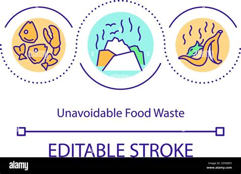 Unavoidable Food Waste Concept Icon Stock Vector Image And Art Alamy