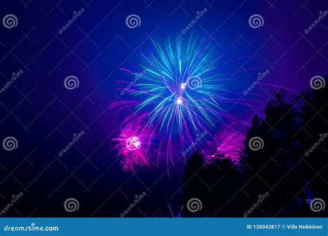 New Year`s Fireworks. Photo from Finland Stock Image - Image of ...