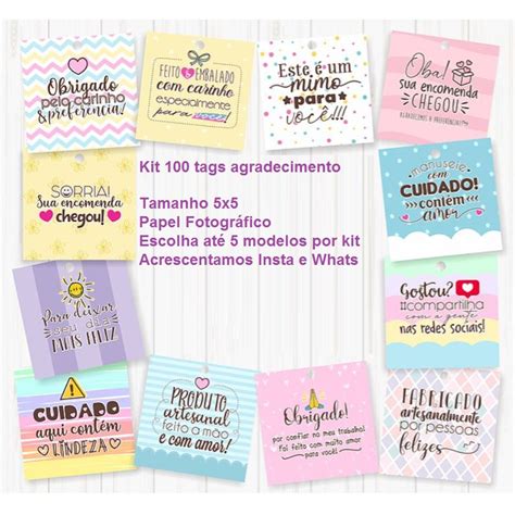 Tags De Agradecimento Mini Cart O Cliente Plaquinhas Gratid O