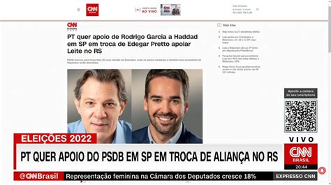 CNN Brasil On Twitter O PT Quer O Apoio De Rodrigo Garcia PSDB A