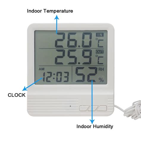 Digitale Thermometer Hygrometer Weerstation Indoor Grandado