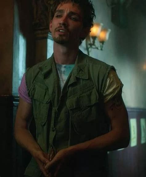 Klaus Hargreeves The Umbrella Academy Green Vest At Leather Jacket Black