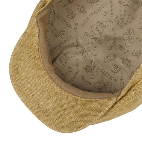 Hatteras Uni Sustainable Linen Flat Cap By Stetson