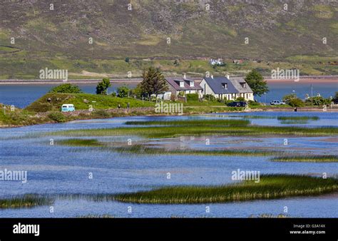 Cottages At Milltown Viewed Over Loch A Mhuilinn Near Applecross