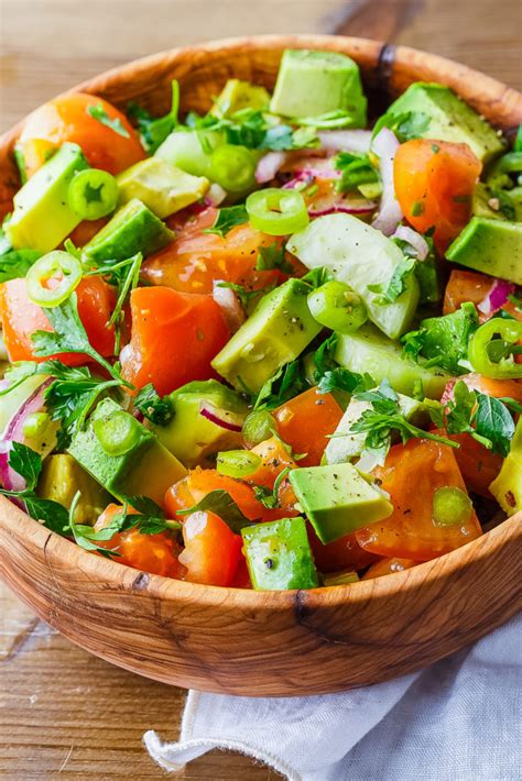 Cucumber Avocado Tomato Salad - Paleo Grubs