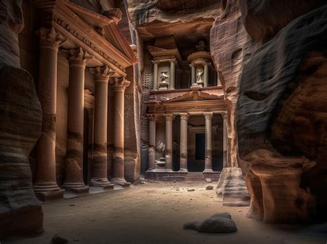 El Templo De Petra Se Encuentra En Las Montañas De Jordania Foto Premium