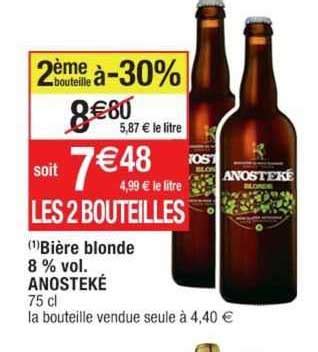 Promo Bière Blonde 8 Vol Anosteké chez Cora iCatalogue fr