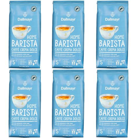 6x Kawa Ziarnista DALLMAYR HOME BARISTA CAFFE CREMA DOLCE 1kg