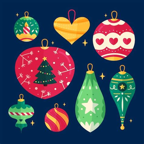 Free Vector Flat Design Christmas Balls Set