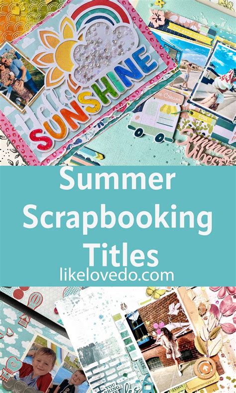 ultimate lists scrapbooking title ideas  love