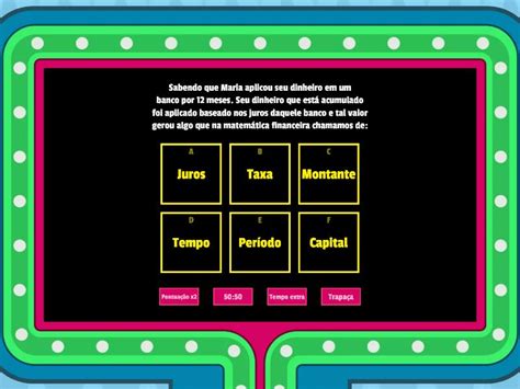 Juros Composto Quiz Game Show De TV