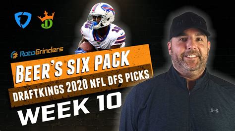 Draftkings Nfl 2020 Week 10 Picks The Daily Fantasy 6 Pack Youtube