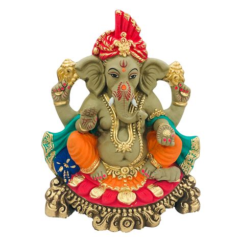 Buy ShopMeFast Eco Friendly Ganpati Murti Matti Ganesha Idol