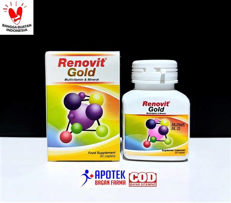 Renovit Gold Isi Tablet Multivitamin Dan Mineral Lazada Indonesia