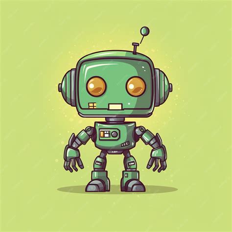 Premium AI Image | cute robot illustration