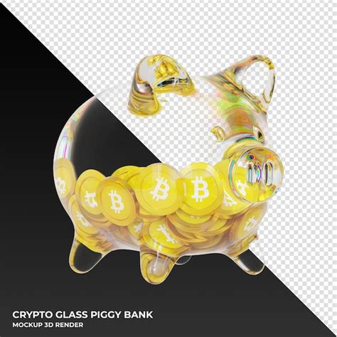 Bitcoin Sv Bsv Tirelire En Verre Avec Illustration 3d De Pièces De