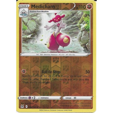 Pokemon Trading Card Game Medicham Reverse Holo Swsh Lost