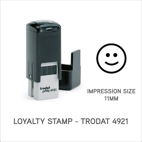 Smiley Face Loyalty Card Rubber Stamp Trodat 4921 11mm X 11mm