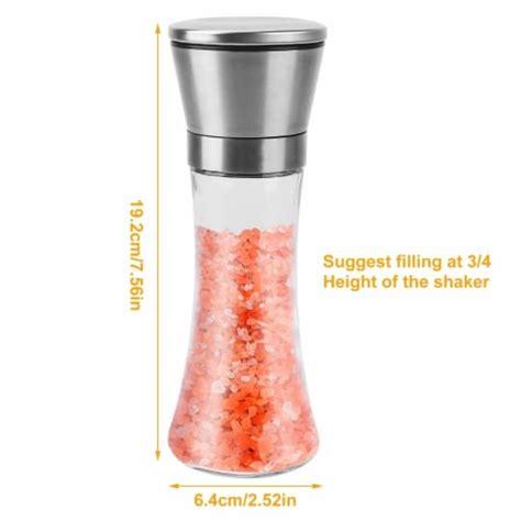 Stainless Steel Salt Pepper Grinder Tall Glass Sea Salt And Pepper Mill